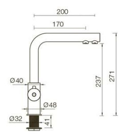 Смеситель SCHOCK 710082 wellus cristadur хром/магма