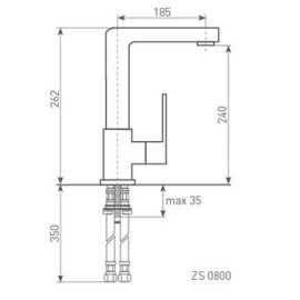 Смеситель ZIGMUND SHTAIN ZS 0800 топленое молоко