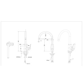 Смеситель BRAVAT Rhein F7429564CP-ENG