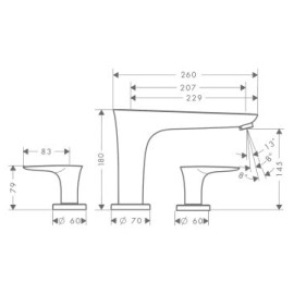 Смеситель HANSGROHE PuraVida 15448400 хром/белый