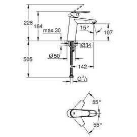 Смеситель GROHE Eurodisc Cosmopolitan 23449002