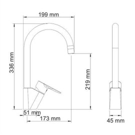 Смеситель WasserKraft Leine 3507 хром