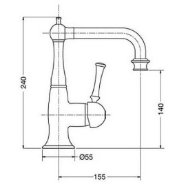 Смеситель BUGNATESE Denver BN.DNV-6413BR бронза