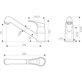 Смеситель OMOIKIRI Tateyama-S-GB (4994365)