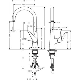 Смеситель HANSGROHE Talis M51 72812000 хром