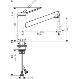 Смеситель HANSGROHE Zesis M33 150 матовый черный (74802670)
