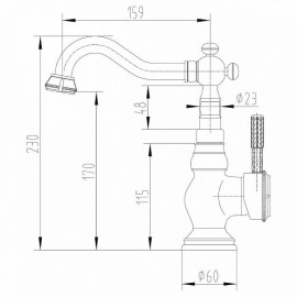 Смеситель LEMARK Jasmine LM6644B бронза