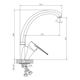 Смеситель DECOROOM DR72021 хром