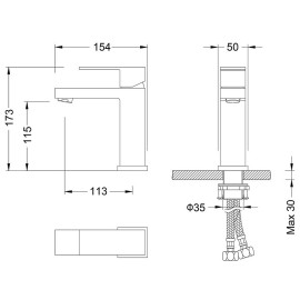 Смеситель TIMO Selene 2061/17F золото матовое