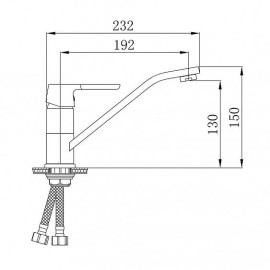 Смеситель РМС SL123BL-004F-25 черный