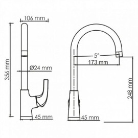 Смеситель WasserKraft Sauer 7107