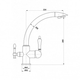 Смеситель MILACIO MC.513.BR