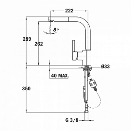Смеситель TEKA ARK 938 chrome