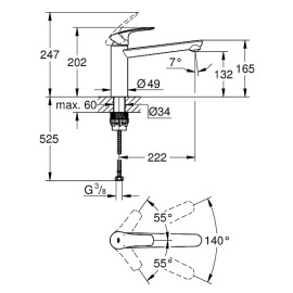 Смеситель GROHE Eurosmart 30463000 хром
