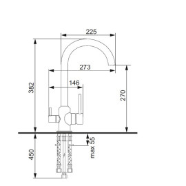 Смеситель WEISSGAUFF WG 020304 Steel