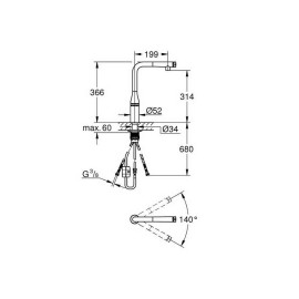 Смеситель GROHE Essence SmartControl 31615000