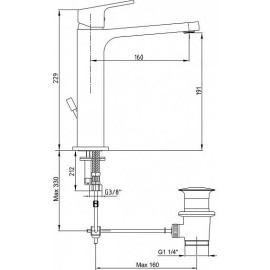 Смеситель E.C.A. Tiera 102188013EX