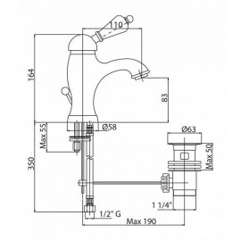 Смеситель CEZARES VINTAGE-LSM1-01-Sw