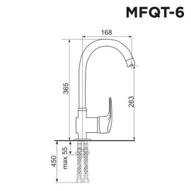 Смеситель MAUNFELD MFQT-6W кремовый