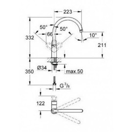 Смеситель GROHE bauloop 31368000