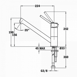 Смеситель Teka AUK 913 хром (art.509130210)