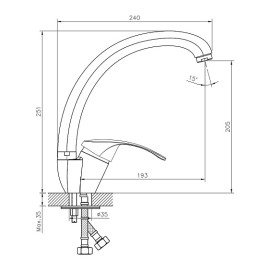 Смеситель DECOROOM DR71021 хром