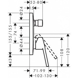 Смеситель HANSGROHE Logis Loop 71264000 хром