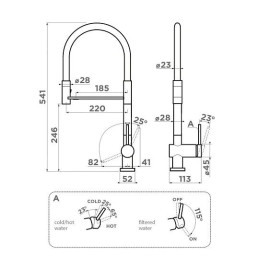 Смеситель OMOIKIRI Kanto-2 Plus-SB GM-R (4994460)
