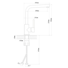 Смеситель FLORENTINA Дельта FL антрацит (313.06H.1123.302)