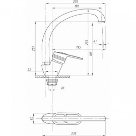 Смеситель FAUZT FZs-863-130