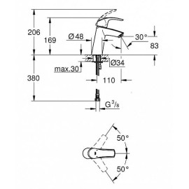 Смеситель GROHE Eurosmart 23324001