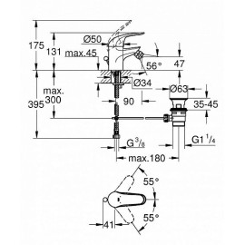 Смеситель GROHE Euroeco 23263000 хром