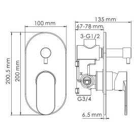 Смеситель WASSERKRAFT Elbe 7441