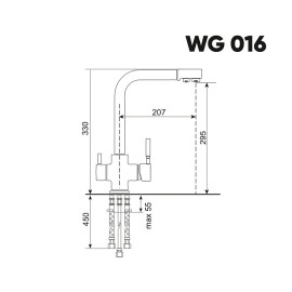 Смеситель WEISSGAUFF WG 01608 Anthracite
