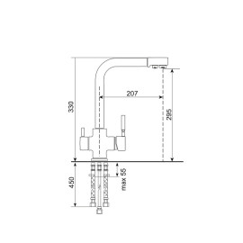 Смеситель WEISSGAUFF WG 016304 Steel