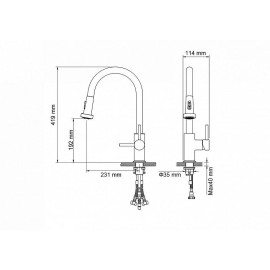 Смеситель Timo Saona 2316/03FL черный