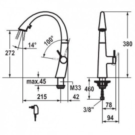 Смеситель FRANKE KWC ZOE черный (115.0340.019)