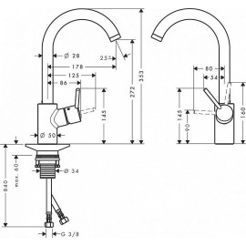 Смеситель HANSGROHE Talis S 14870000 хром
