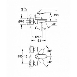 Смеситель GROHE Eurosmart Cosmopolitan 32831000