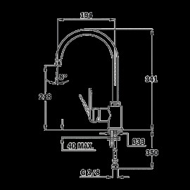 Смеситель Teka IN 995 модный оранжевый (art.53995120FA)