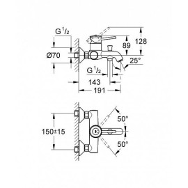Смеситель GROHE BauClassic 32865000