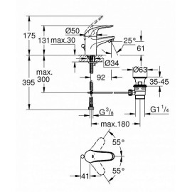 Смеситель GROHE Euroeco 23262000