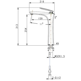 Смеситель TIMO Helmi 4011/03F черный
