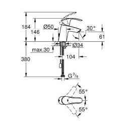 Смеситель GROHE Eurosmart New 33188002