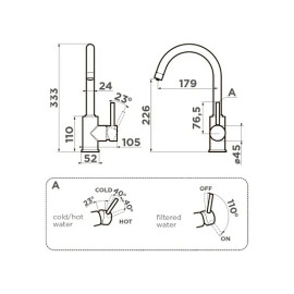 Смеситель OMOIKIRI Shinagawa 2 Plus-BL (4994403)