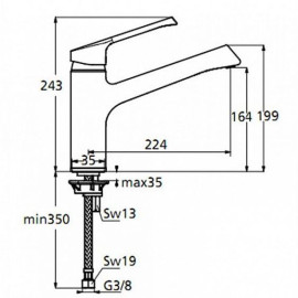 Смеситель IDEAL STANDARD Retta B8981AA