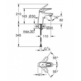 Смеситель GROHE Eurostyle New 32468003