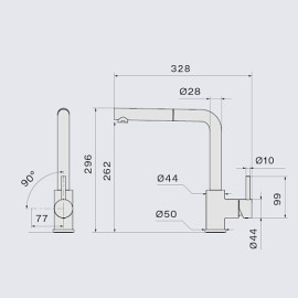 Смеситель FALMEC PURE STEEL (MPSC.00#SSF)