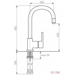 Смеситель Zigmund & Shtain ZS 1700 топленое молоко