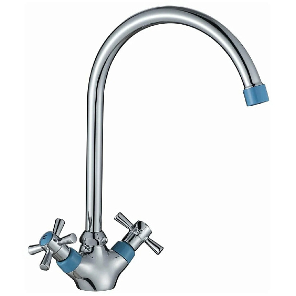 Смеситель DECOROOM DR51028 синий/хром